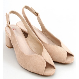 Venus Khaki sandaler med hæl beige 1