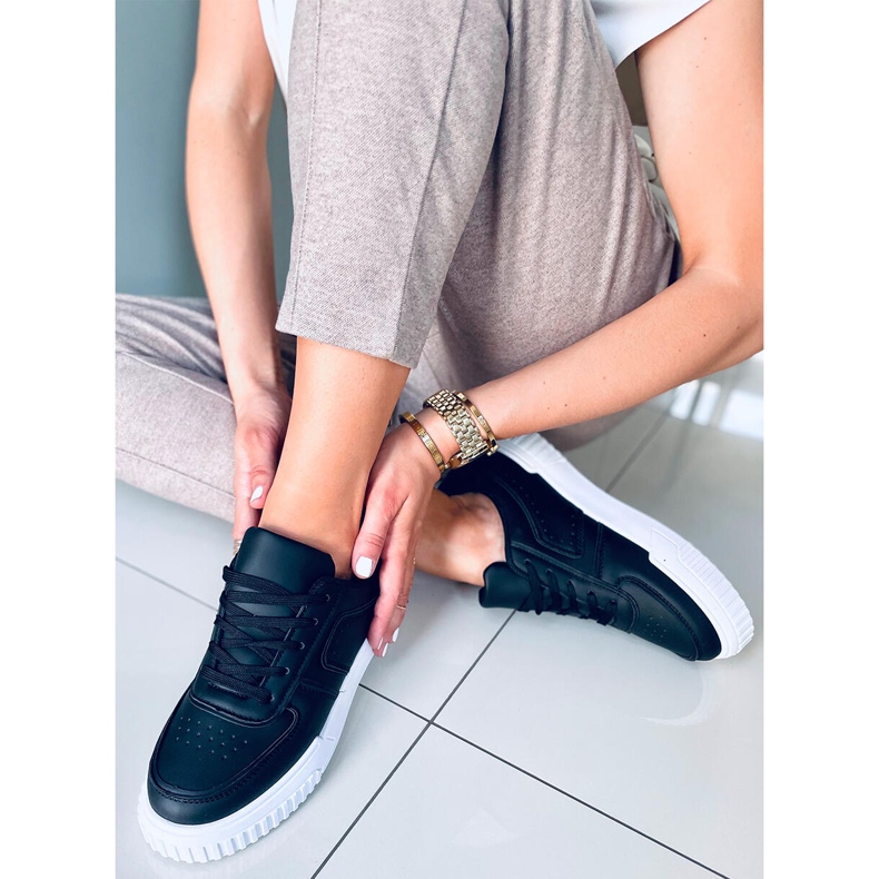 Sage Black damesneakers sort 2