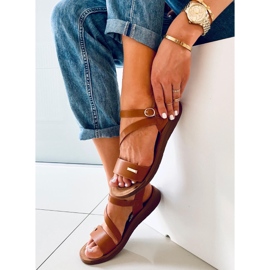 Leaf Camel damesandaler brun 2