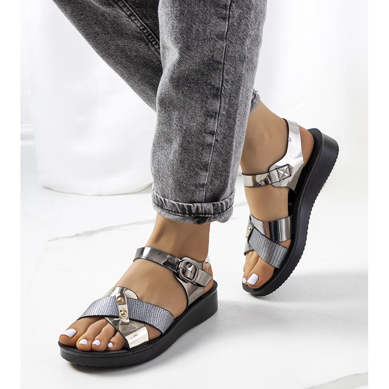Sorte Tulia damesandaler 1