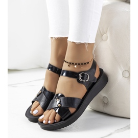 Sorte Tulia damesandaler 1