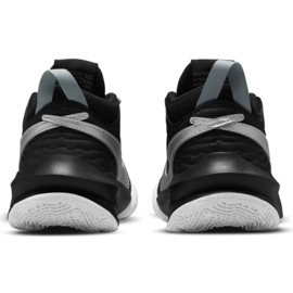 Nike Team Hustle D 10 Big Basketball Sko Jr CW6735 004 basketballsko sort sølv 4