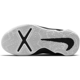 Nike Team Hustle D 10 Big Basketball Sko Jr CW6735 004 basketballsko sort sølv 6