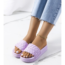 Violet flip-flops på Kapper platformen lilla 1