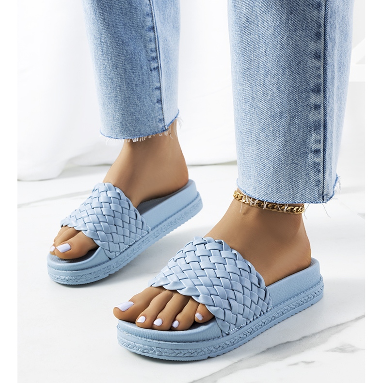Blå flip-flops på Kapper platformen 1