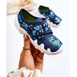 BEFADO S.A. Sko Hjemmesko Befado Velcro Dinosaur 273X341 Marineblå 1