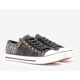 Sorte denim sneakers fra Nikula 1