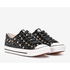 Sorte Kirst glitter sneakers 1