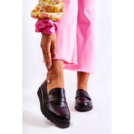 Læder Wedge Loafers La.Fi Sort Alannah 1