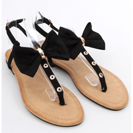 Flip-flops med en Twist Black sløjfe sort 1
