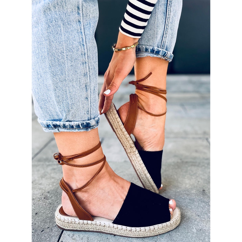 Andrina Sorte espadriller til kvinder 1
