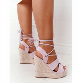 MSMG Bindede kile sandaler Violet Mallorca lilla 1