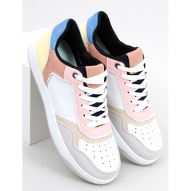 Izzie WHITE / GUL damesneakers hvid flerfarvet 5
