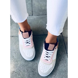 Izzie WHITE / GUL damesneakers hvid flerfarvet 3