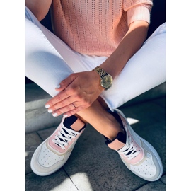 Izzie WHITE / GUL damesneakers hvid flerfarvet 4