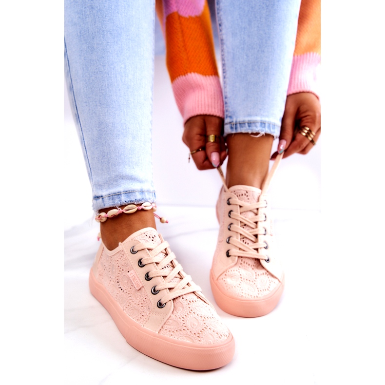 Gennembrudte sneakers Big Star JJ274059 Lys pink lyserød 1