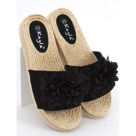 Floral fiesta Primrose Black hjemmesko sort 2