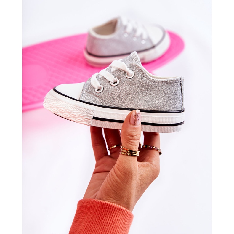 Børnesneakers bundet sølv Wella 1