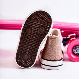 Børne sneakers høj pink guld Catrina gylden gylden 2