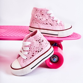 FR1 Børne høj-top sneakers Pink Mona lyserød 7