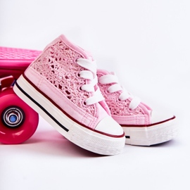 FR1 Børne høj-top sneakers Pink Mona lyserød 6