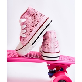 FR1 Børne høj-top sneakers Pink Mona lyserød 8