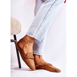FB1 Dame Hjemmesko Ruskind Beige Olena brun 1