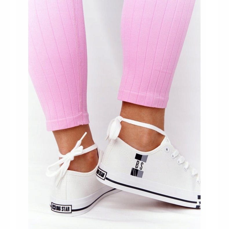 Klassiske kvinders sneakers Big Star HH274109 Hvid 2