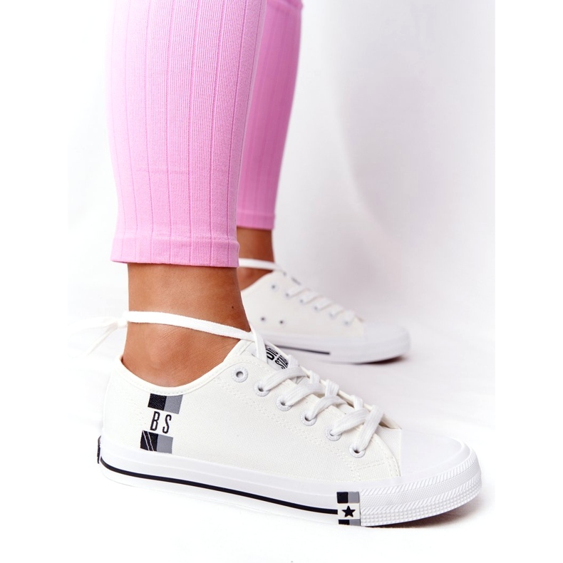 Klassiske kvinders sneakers Big Star HH274109 Hvid 4