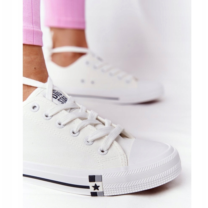 Klassiske kvinders sneakers Big Star HH274109 Hvid 3