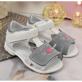 Velcro sandaler til kvindelige Kornecki Jr.KOR6859 sølvgrå ['sølv'] 2