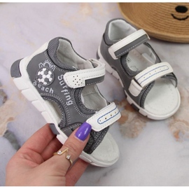 Velcro sandaler NYHED Jr EU651B grå 1