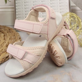 Velcro sandaler American Club Jr AM895A pink lyserød 2