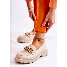 FB1 Læder Loafers Chain Lys beige Amicable 1