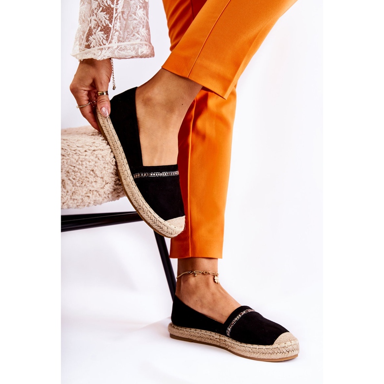 S.Barski Klassiske sorte espadriller til kvinder Cersei 1