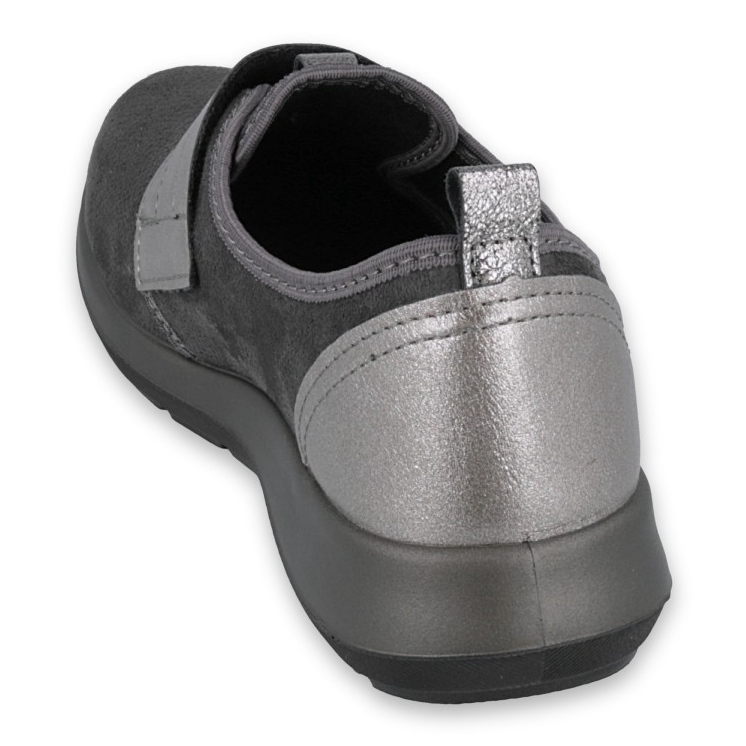 Befado kvinders velcro sko 156d003 sort grå 2