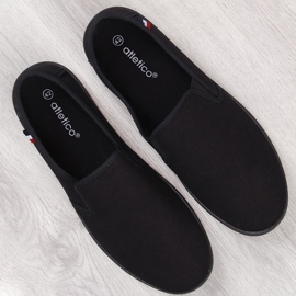 Sorte Atletico slip-on sneakers til mænd 1