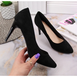 Pumps stilet ruskind sort Sergio Leone 1