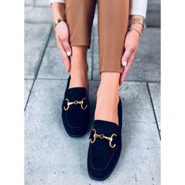 Linda Black dame loafers sort 2