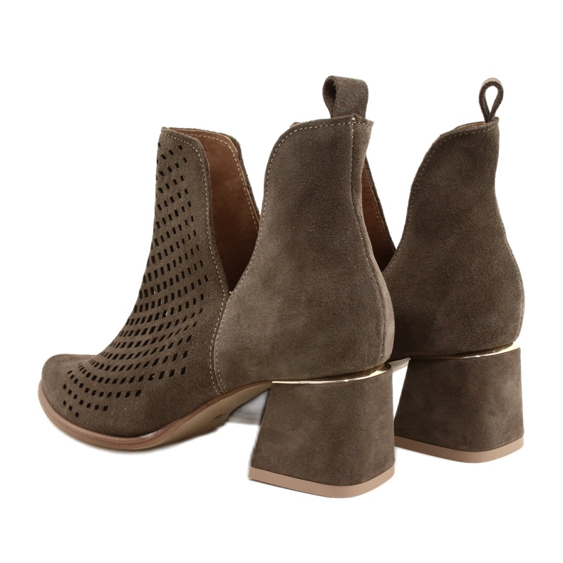Lewski Shoes Ruskind Openwork Støvler Lewski Sko 3165 jordvelour brun 6