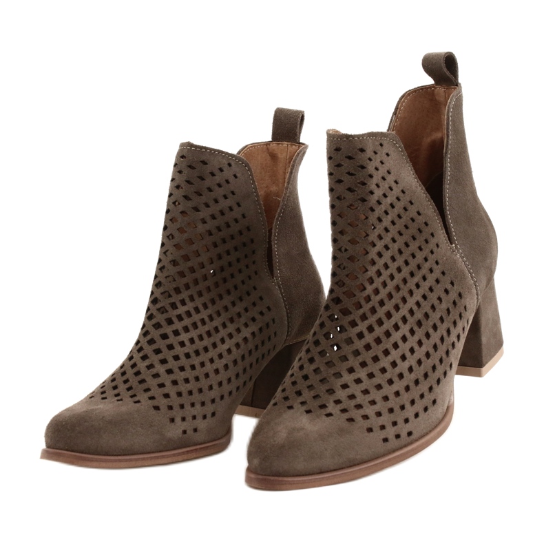 Lewski Shoes Ruskind Openwork Støvler Lewski Sko 3165 jordvelour brun 4