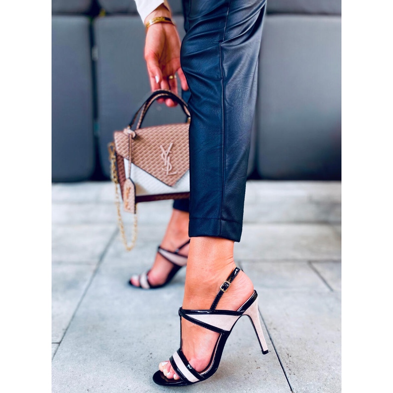Penny Apricot stiletsandaler beige sort 2
