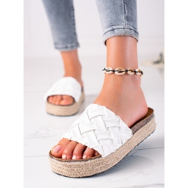SHELOVET Platform flip-flops hvid 2