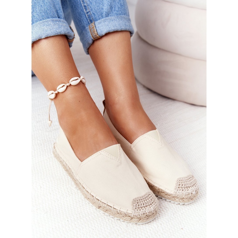 Espadrilles på en flettet sål Big Star HH274501 Beige 2