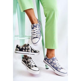 PS1 Lave sneakers til kvinder Janey med blå blomster 2