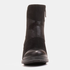 Marco Shoes Behagelige damestøvler i en kombination af kernelæder og nubuck sort 1