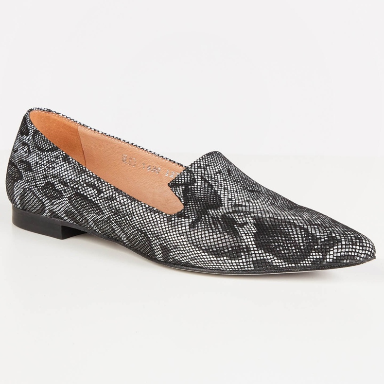 Marco Shoes Sorte slangeskindherrer 1