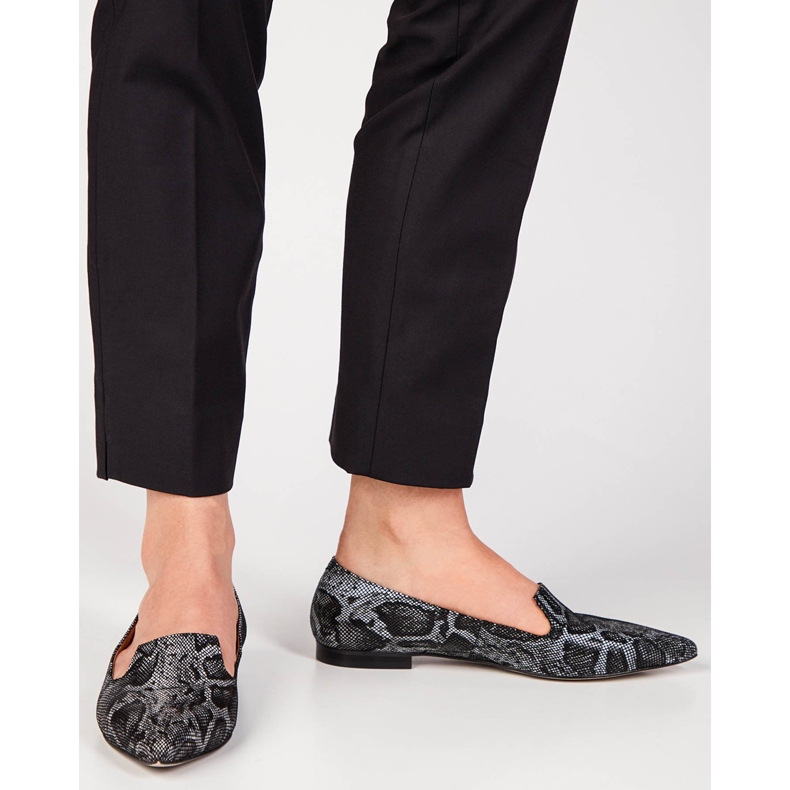 Marco Shoes Sorte slangeskindherrer 2