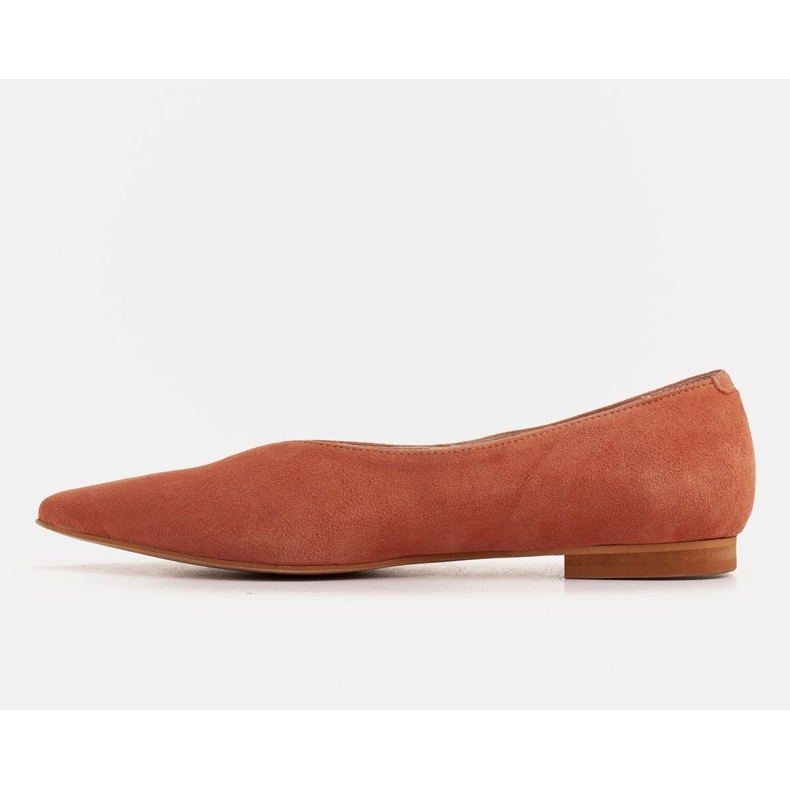 Marco Shoes Naturlige ballerinaer i ruskind orange 1