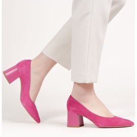 Marco Shoes Elegante pink 1434P ruskindpumps til kvinder lyserød 2